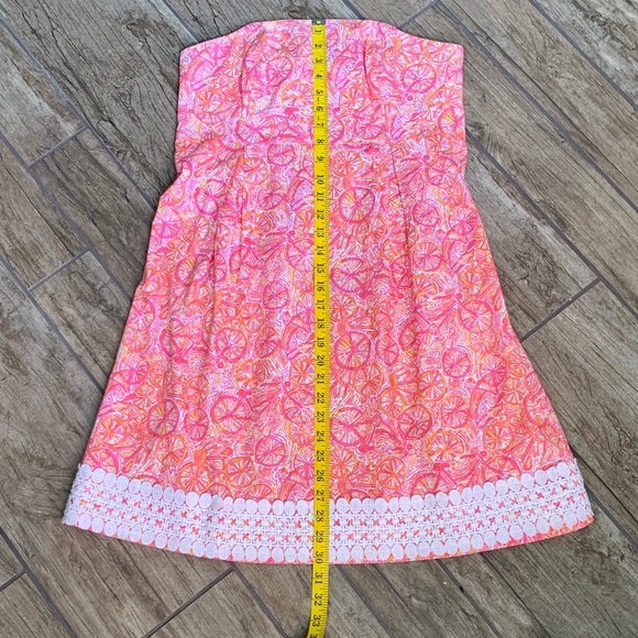 Lilly Pulitzer Ten Speed Print Strapless Dress size 8 Pristine Condition - Picture 10 of 17